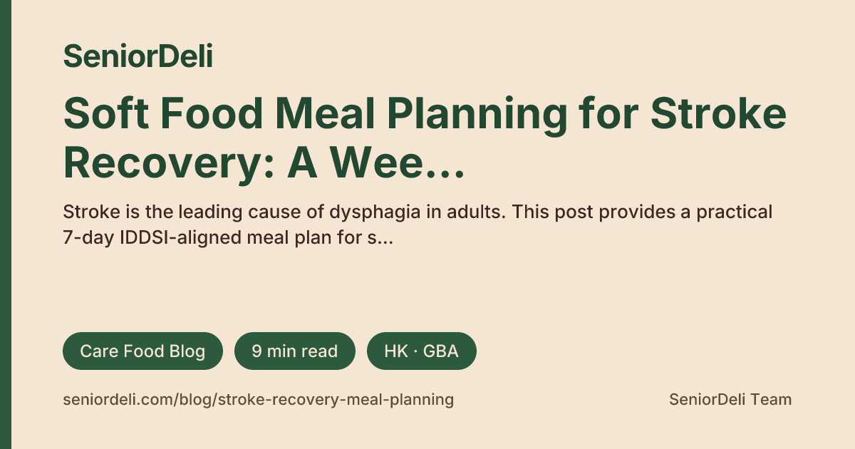 Soft Food Meal Planning for Stroke Recovery: A Week-Long Sample Menu ...